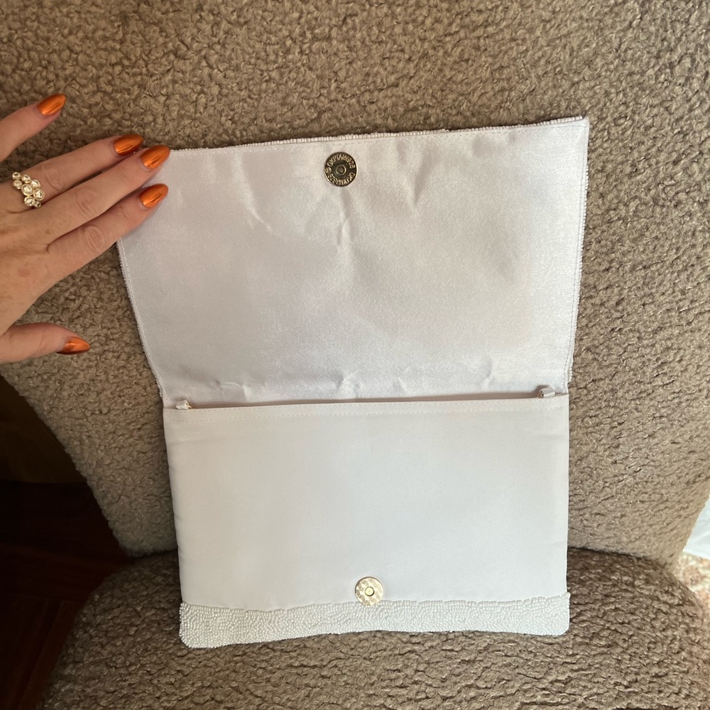 Wifey For Lifey Beaded Clutch - White and multi - Picture 2 of 4